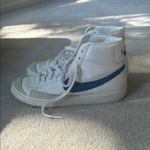 Nike White and Blue High-Tops